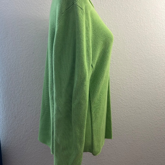 Women's Coldwater Creek Bright Green Long Sleeve Sweater Tee | Size‎ XL - Picture 2 of 10